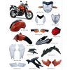 供應雅馬哈FZ16全車塑件和燈具，外貿車型FZ16，塑料外觀件燈具